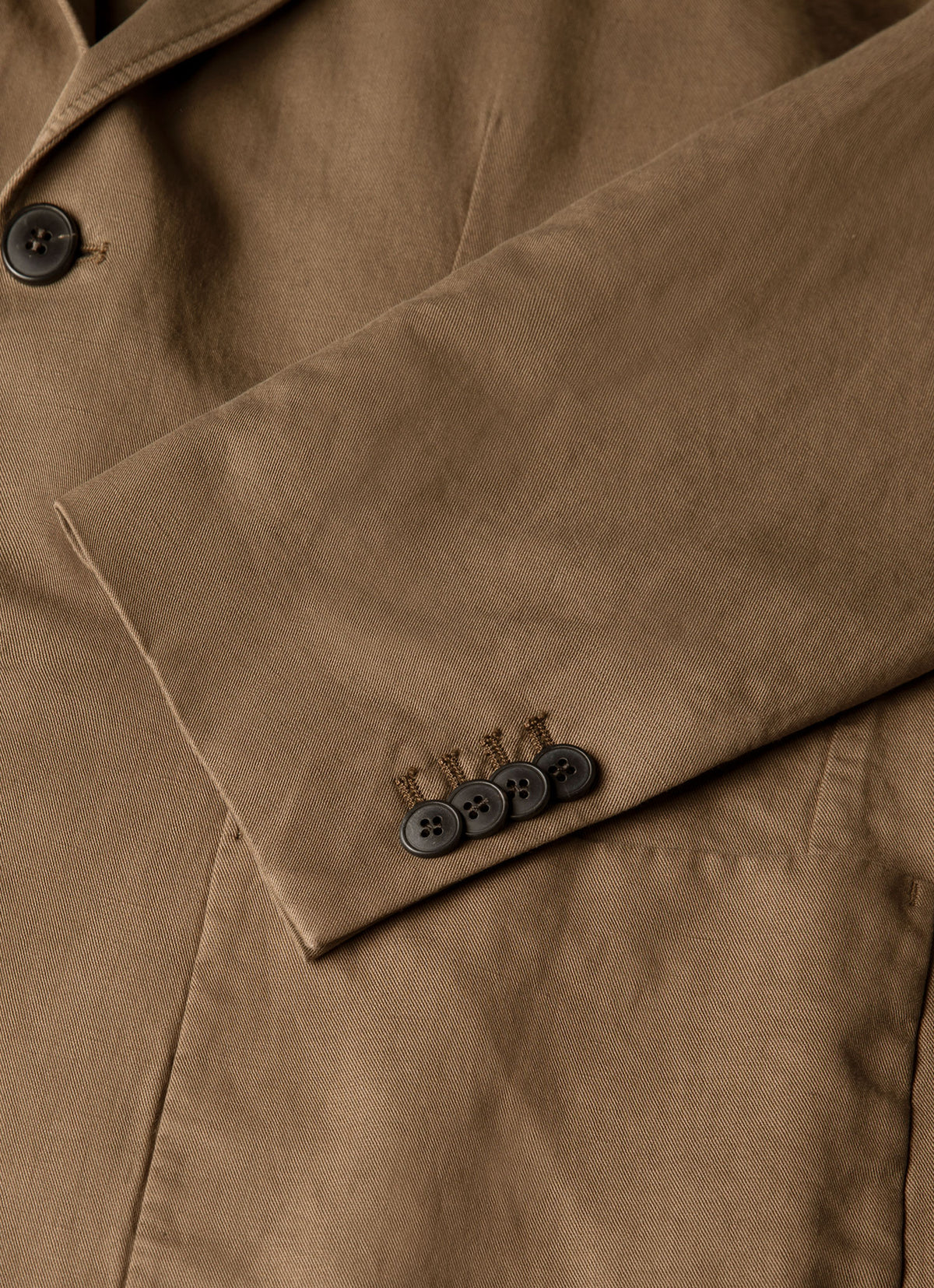 Men's Cotton Linen Two-Piece Suit in Dark Cedar
