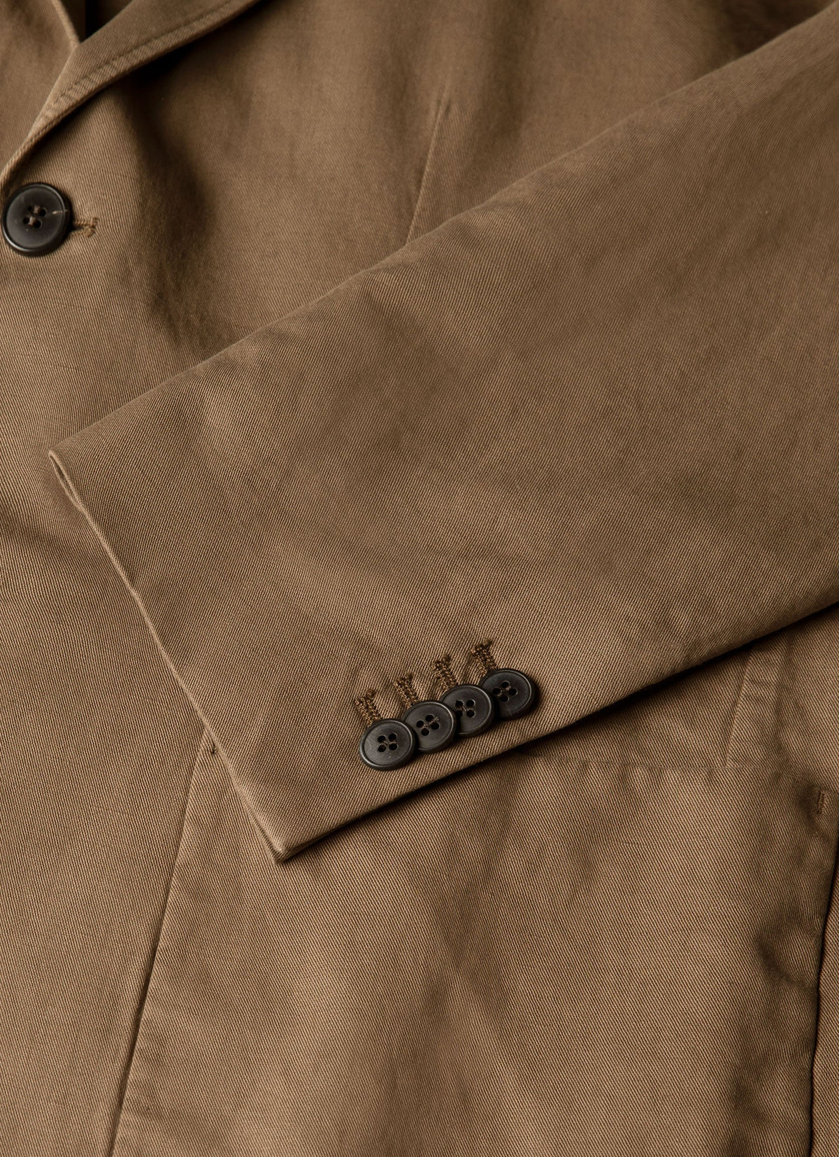 Men's Cotton Linen Blazer in Dark Cedar