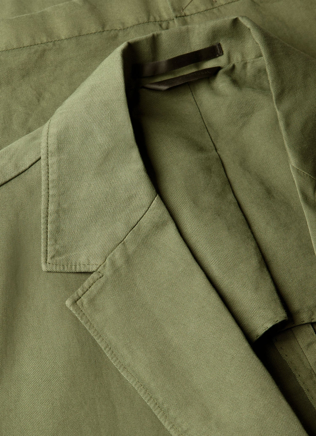 Men's Cotton Linen Two-Piece Suit in Deep Olive