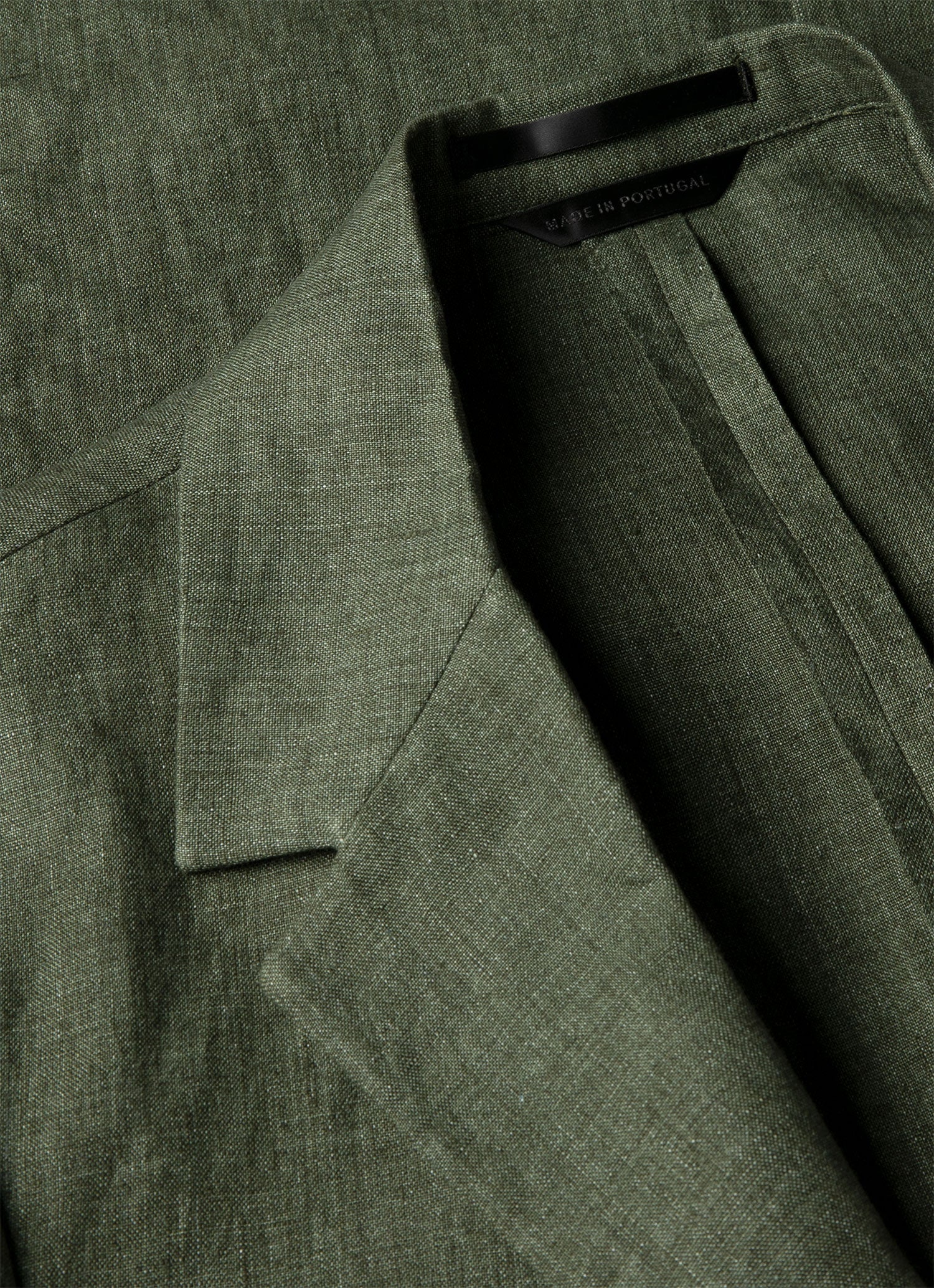 Men's Linen Two-Piece Suit in Hunter Green