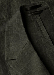 Men's Linen Two-Piece Suit in Forest