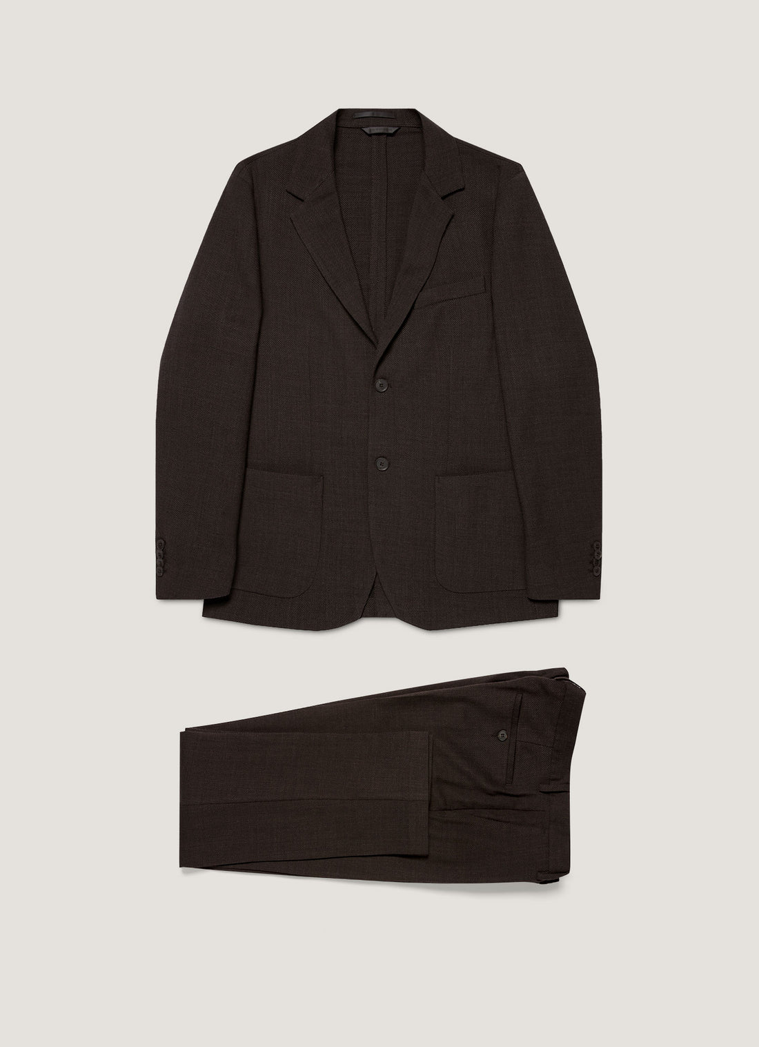 Textured Wool Two-Piece Suit