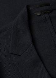Men's Textured Wool Two-Piece Suit in Navy