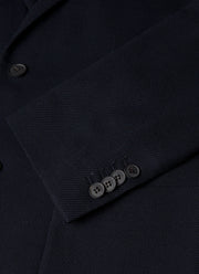 Men's Textured Wool Two-Piece Suit in Navy