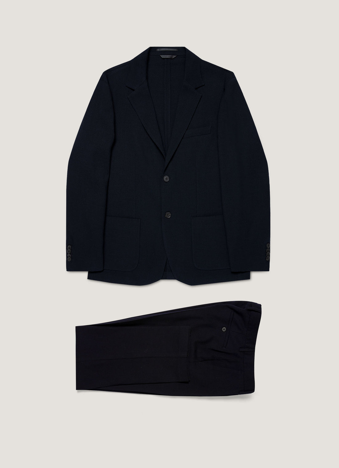 Textured Wool Two-Piece Suit