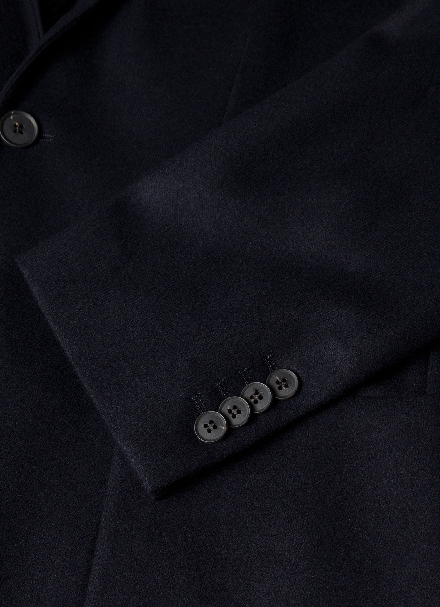 Men's Boiled Wool Blazer in Navy