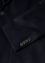 Men's Boiled Wool Two-Piece Suit in Navy