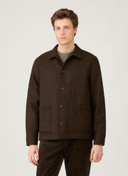 Men's Wool Twin Pocket Jacket in Truffle