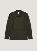 Men's Wool Twin Pocket Jacket in Drill Green