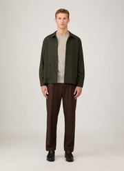 Men's Wool Twin Pocket Jacket in Drill Green