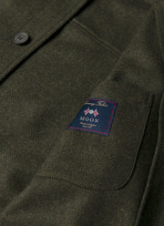 Men's Wool Twin Pocket Jacket in Drill Green