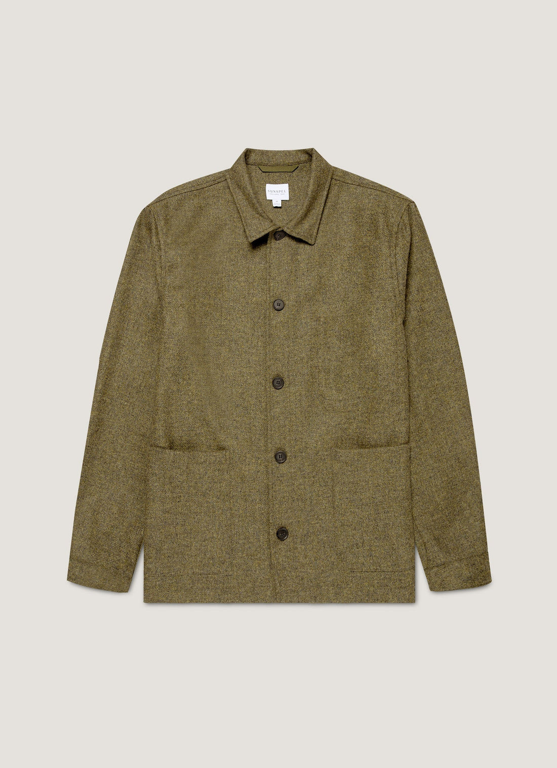 Men's Wool Twin Pocket Jacket in Sea Moss