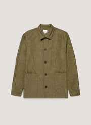 Men's Wool Twin Pocket Jacket in Sea Moss