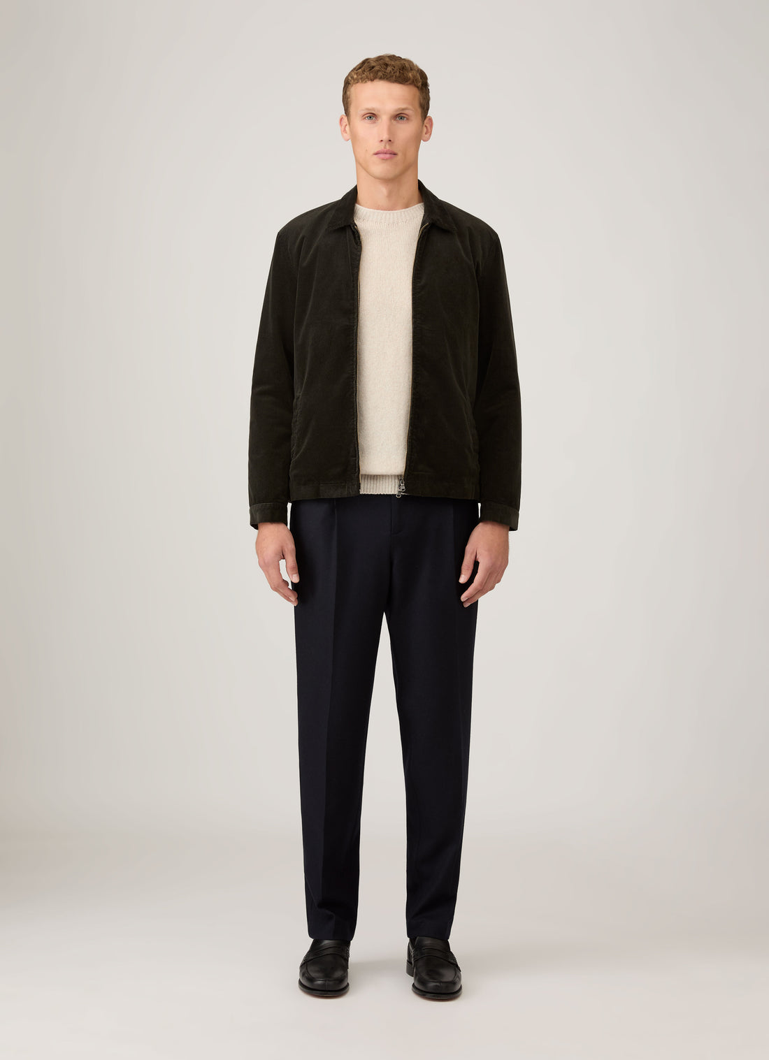 Veste Harrington en velours côtelé