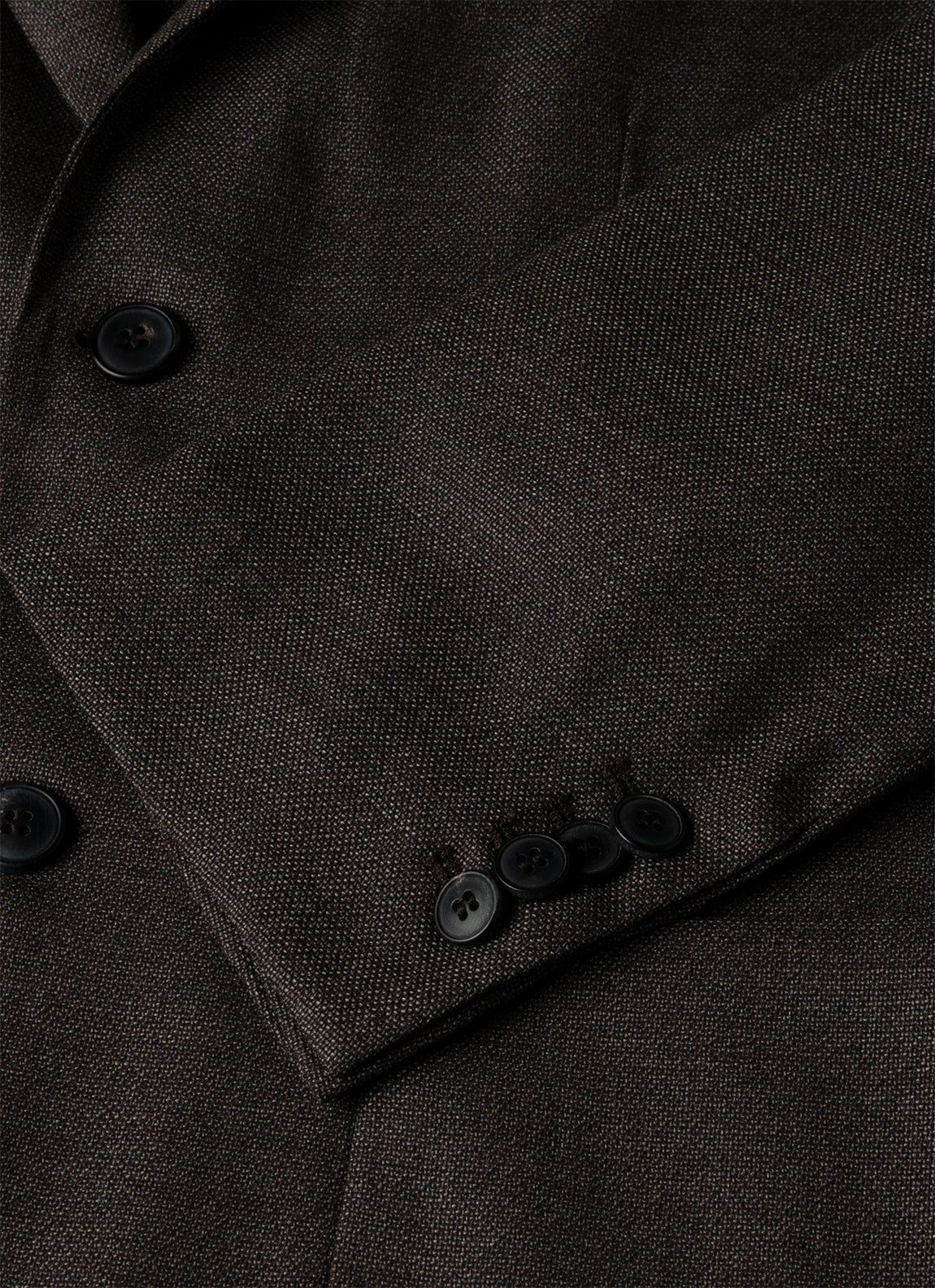 Men's Lightweight Travel Wool Two-Piece Suit in Light Coffee Melange