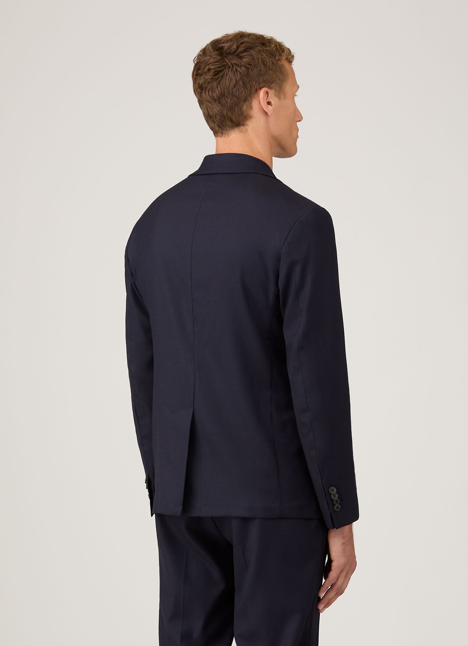 Men's Lightweight Travel Wool Blazer in Navy