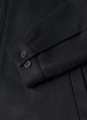 Men's Boiled Wool Harrington Jacket in Navy
