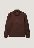 Men's Wool Twill Jacket in Dark Chocolate