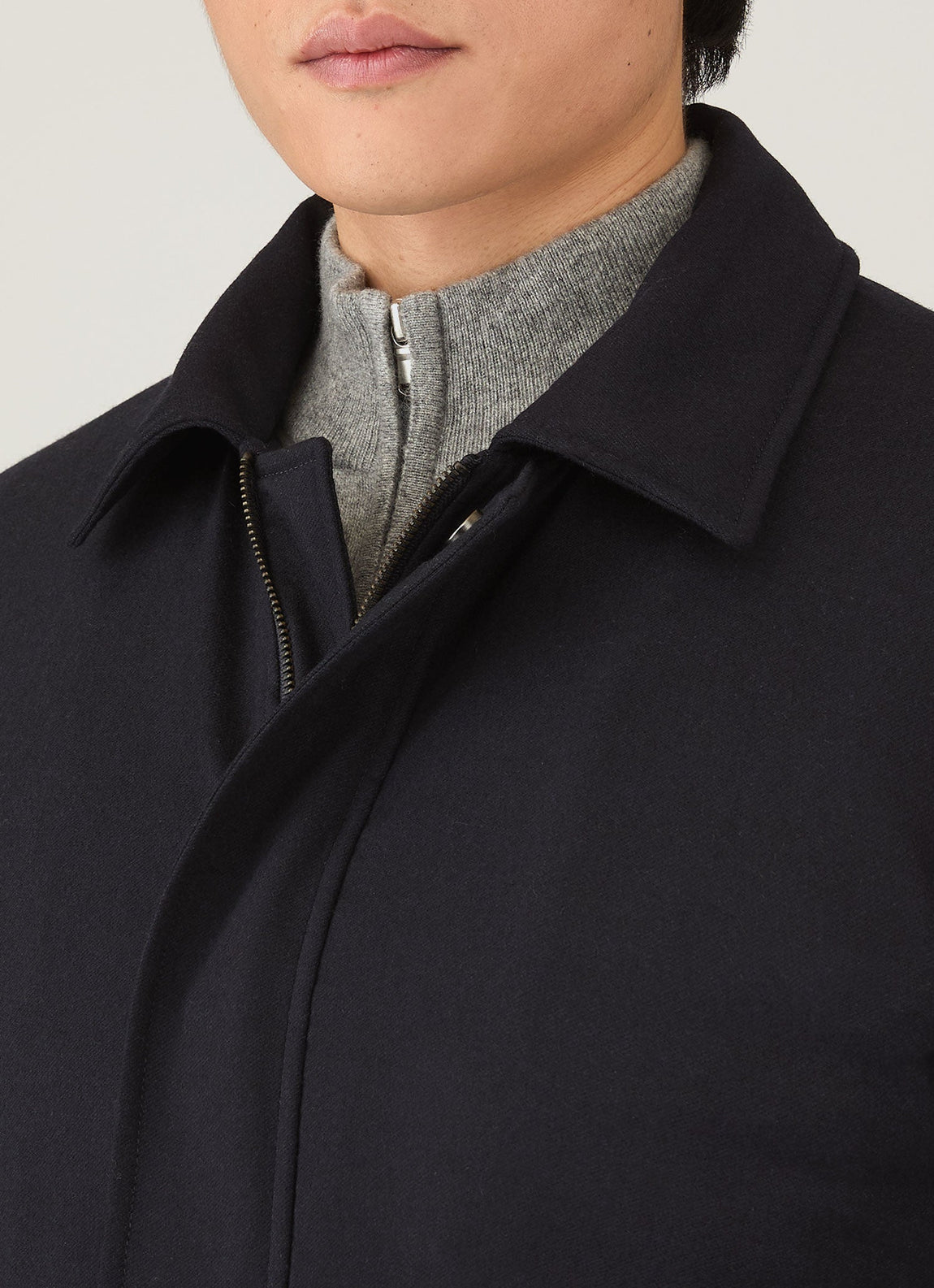 Men's Wool Cashmere Field Jacket in Navy