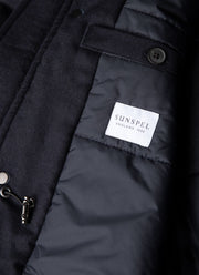 Men's Wool Cashmere Field Jacket in Navy