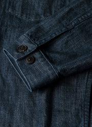 Men's Japanese Denim Jacket in Rinse Wash Denim