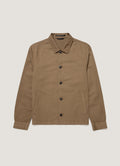 Men's Cotton Linen Jacket in Dark Cedar