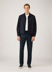 Men's Cotton Linen Jacket in Navy