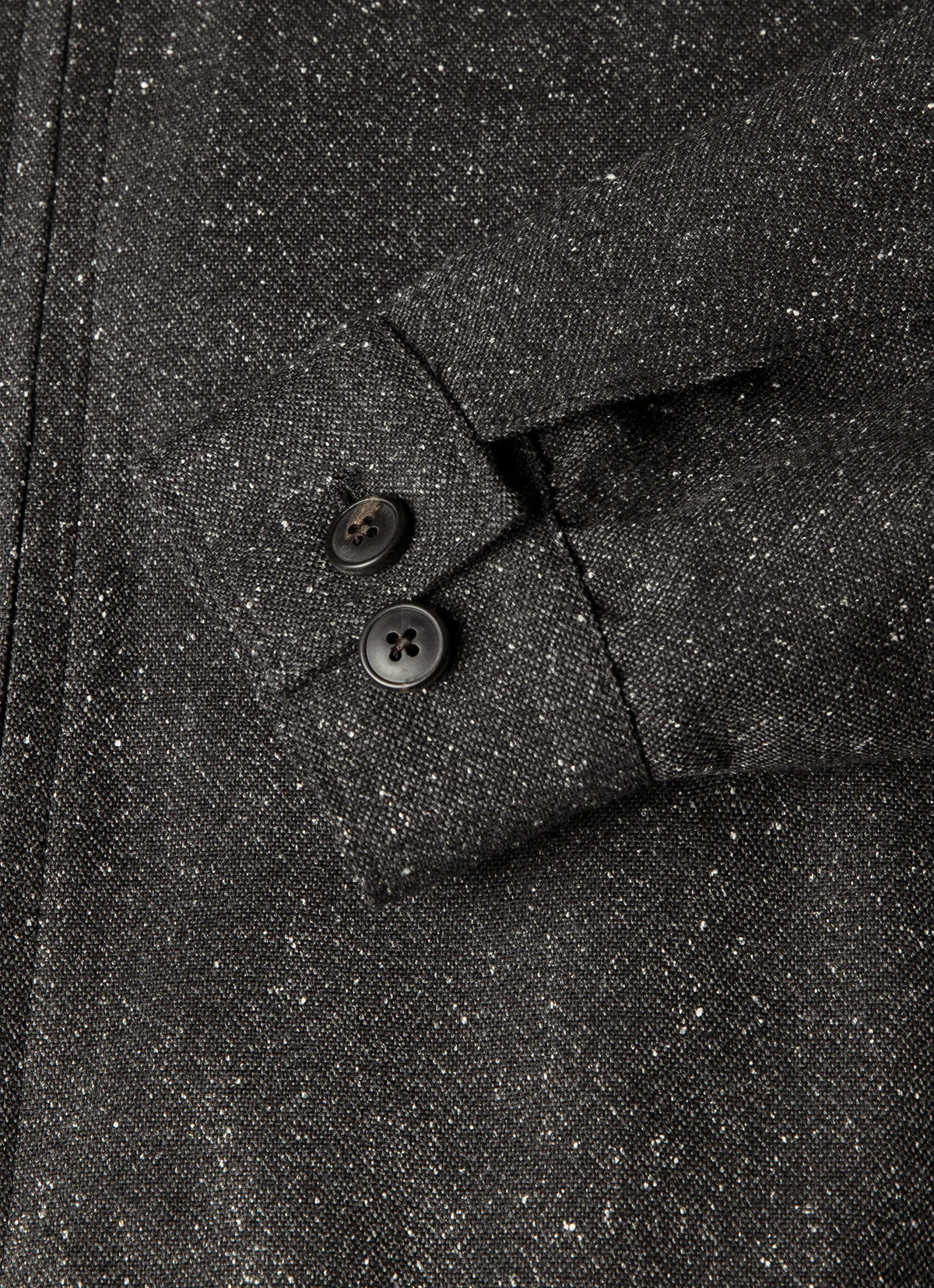 Men's Donegal Tweed Zip Jacket in Anthracite Melange