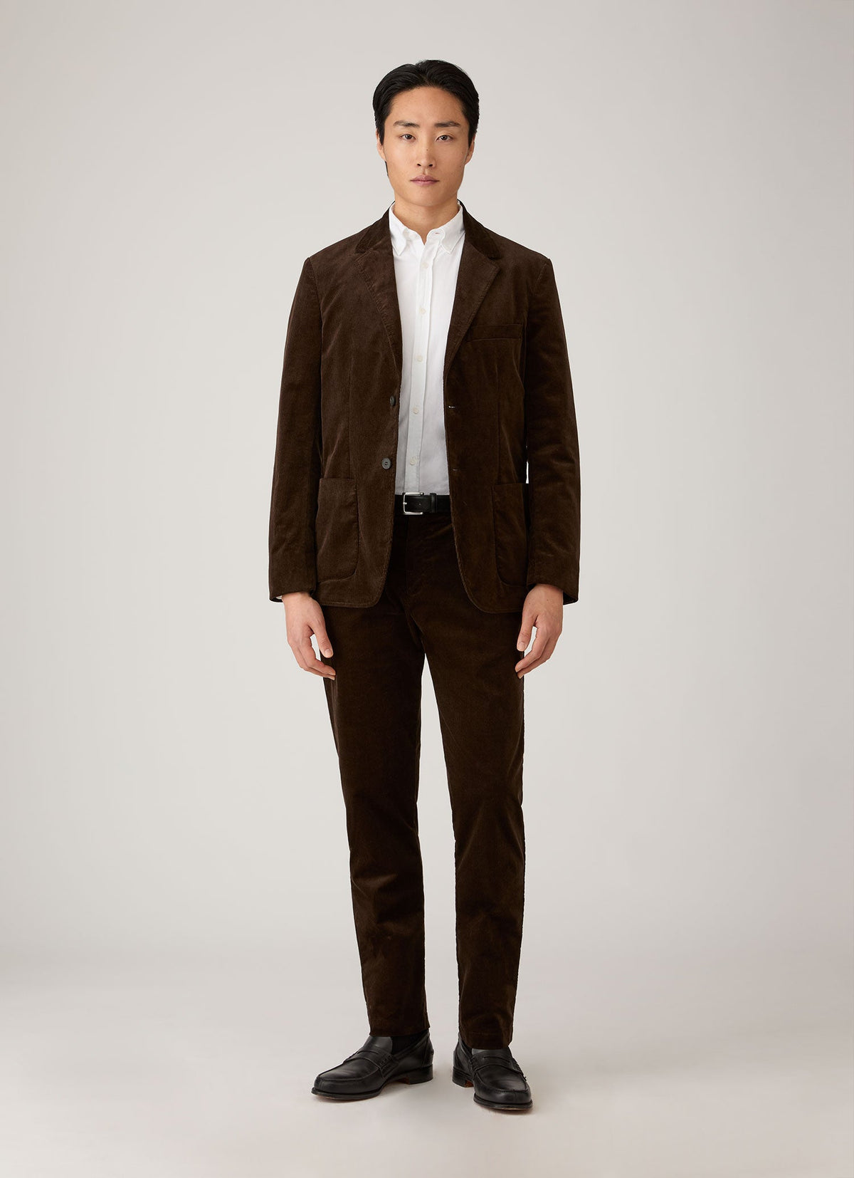 Men's Corduroy Blazer in Dark Chocolate