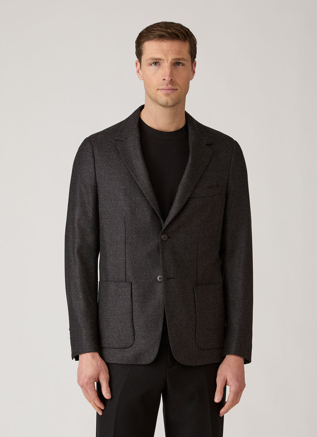 Blazer en tweed laine et soie