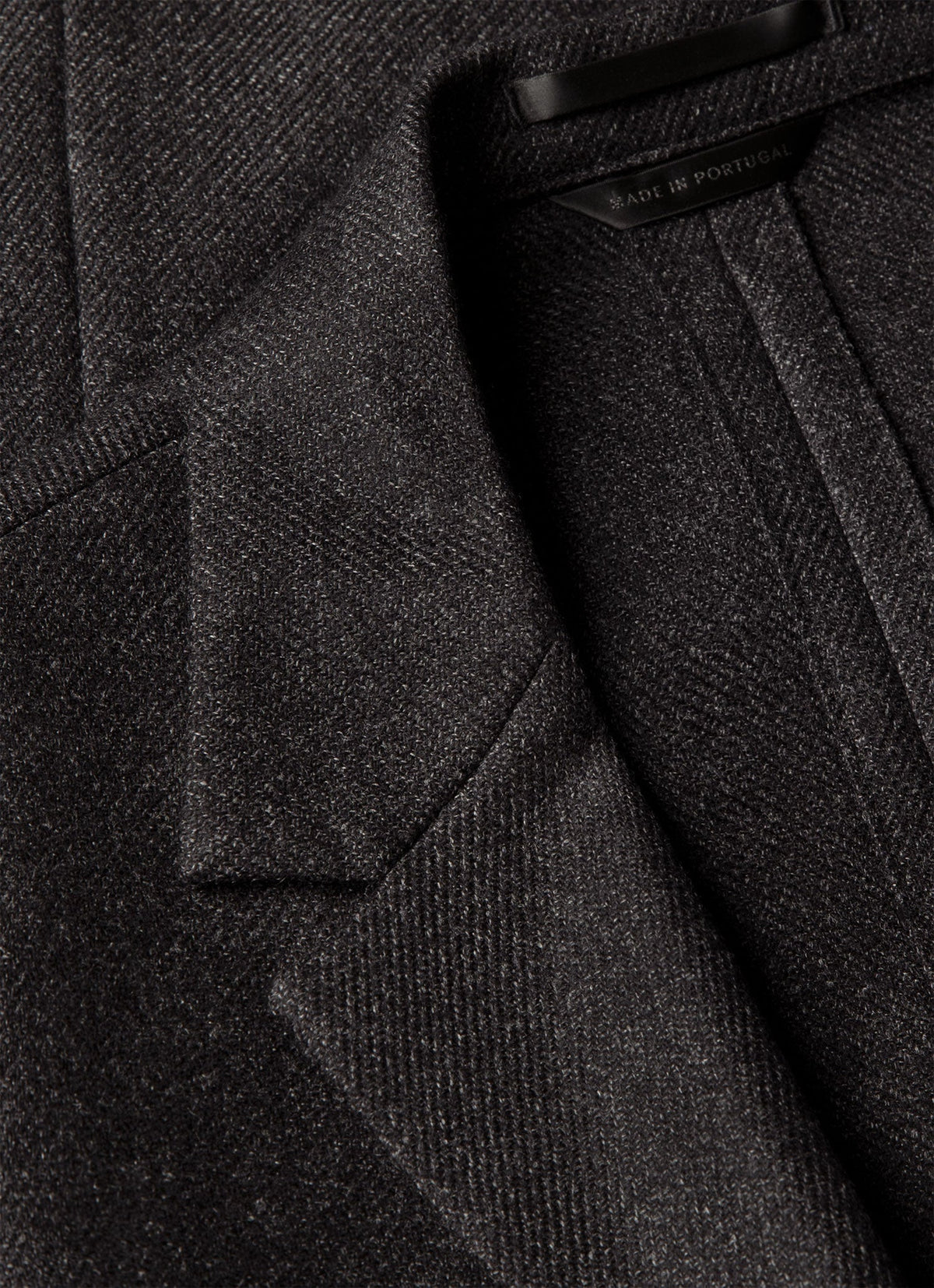 Men's Wool Silk Tweed Blazer in Anthracite