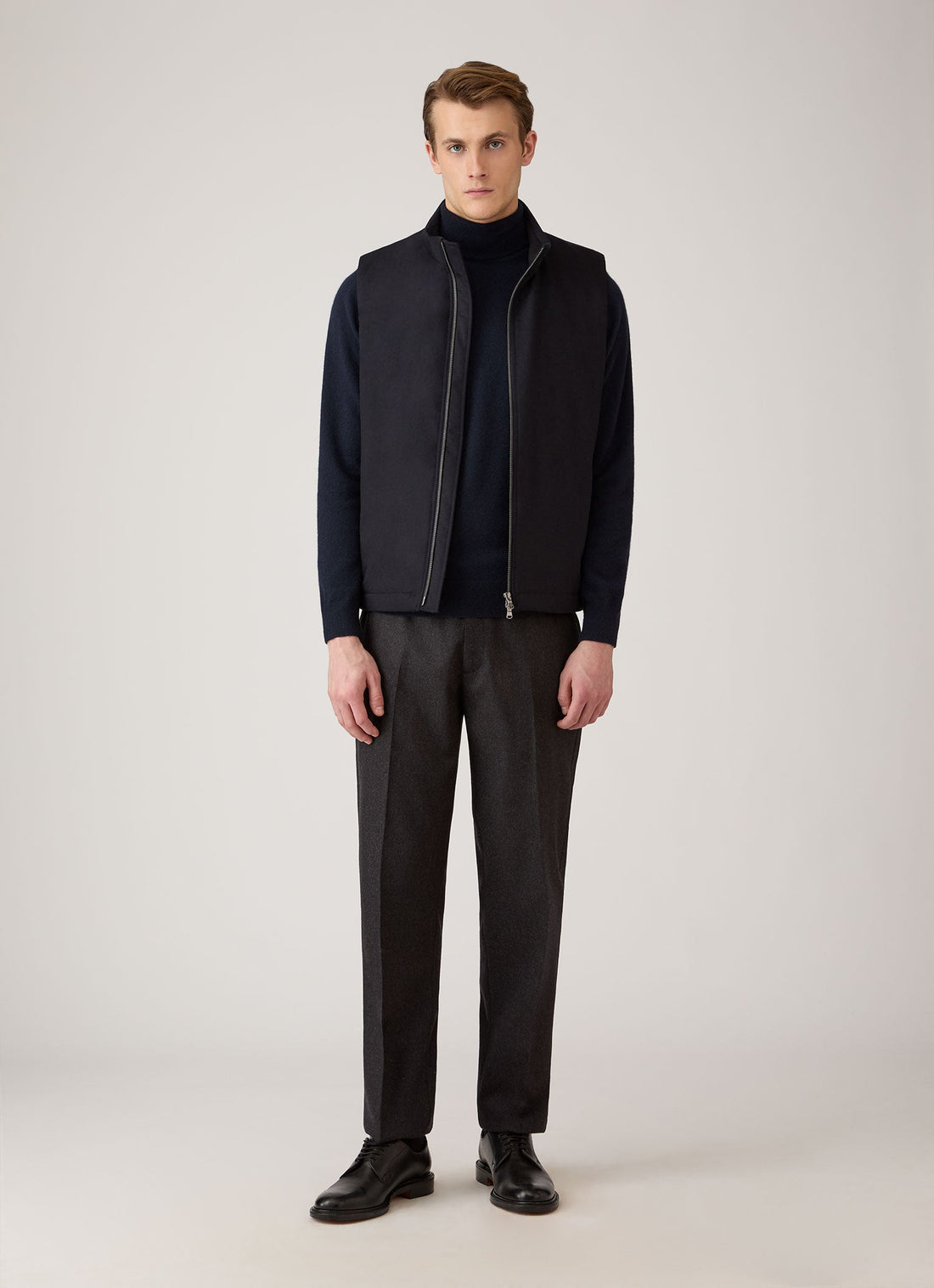 Gilet en flanelle de laine et cachemire