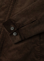 Men's Corduroy Harrington Jacket in Dark Chocolate