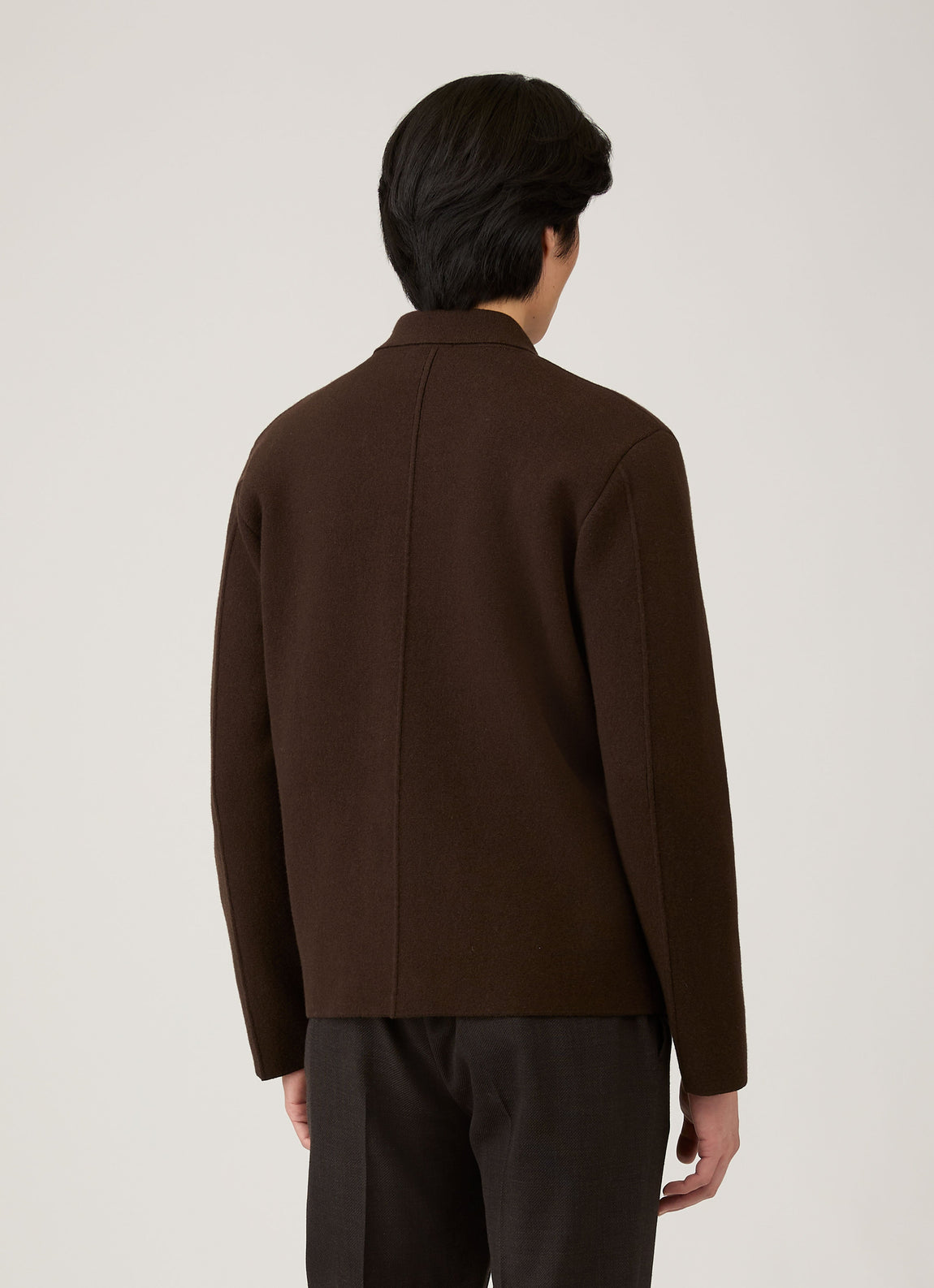 Men's Double Faced Jacket in Truffle