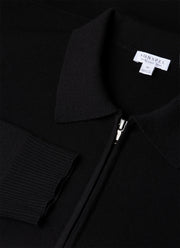 Men's Merino Milano Zip Jacket in Black