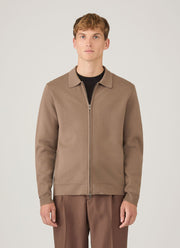 Men's Merino Milano Zip Jacket in Sandstone