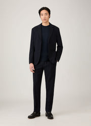 Men's Extra-Fine Merino Crew Neck in Navy