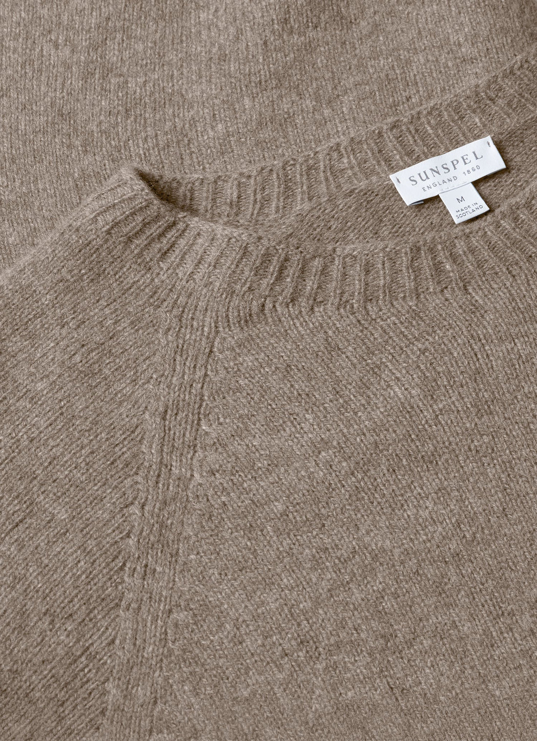 Men's Lambswool Crew Neck Jumper in Bark