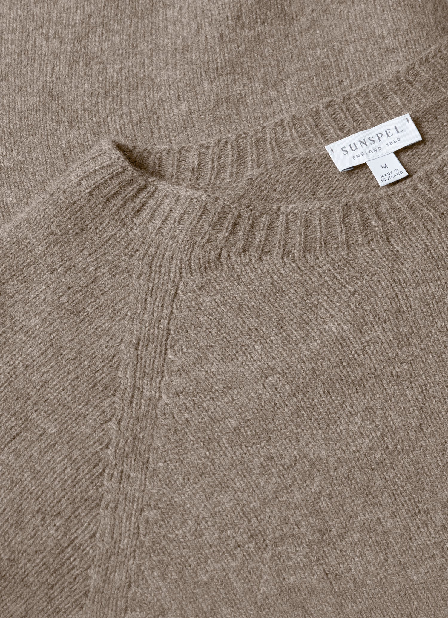 Men's Lambswool Crew Neck Jumper in Bark