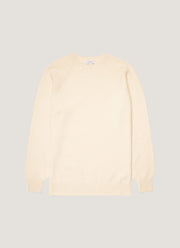 Men's Lambswool Crew Neck Jumper in Ecru