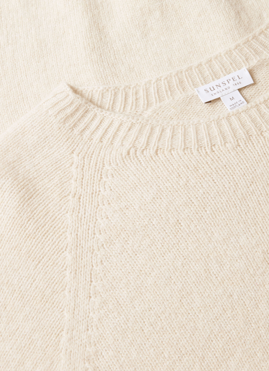 Men's Lambswool Crew Neck Jumper in Oatmeal Melange