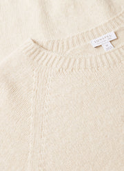 Men's Lambswool Crew Neck Jumper in Oatmeal Melange