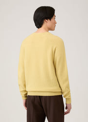 Men's Lambswool Crew Neck Jumper in Dusty Yellow