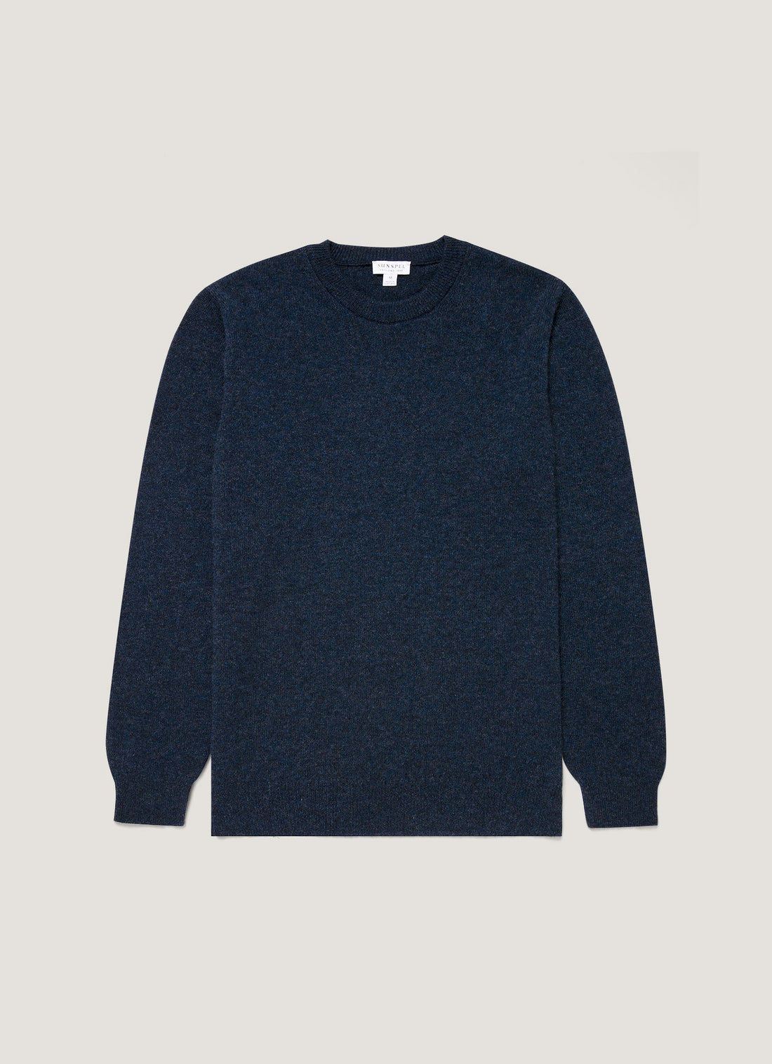 Men's Cashmere Crew Neck Jumper in Navy Melange