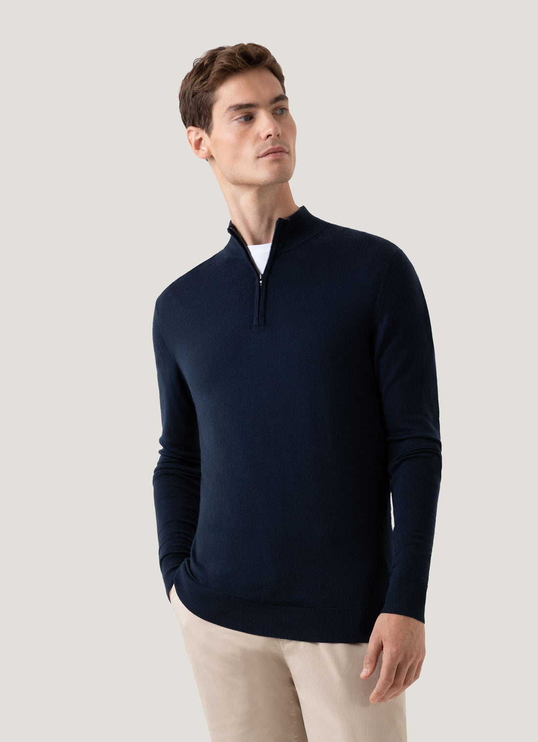 Extra-Fine Merino Half Zip Jumper