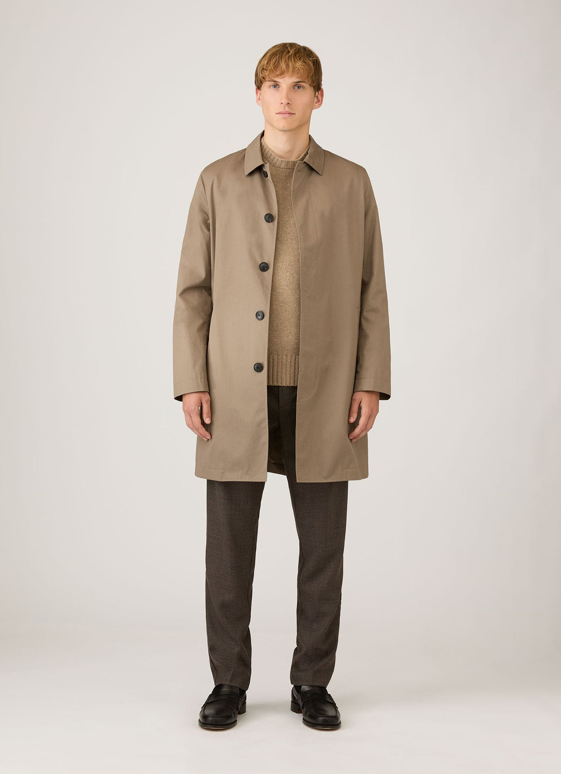 Men's Roxburgh Cashmere Jumper in Natural Brown