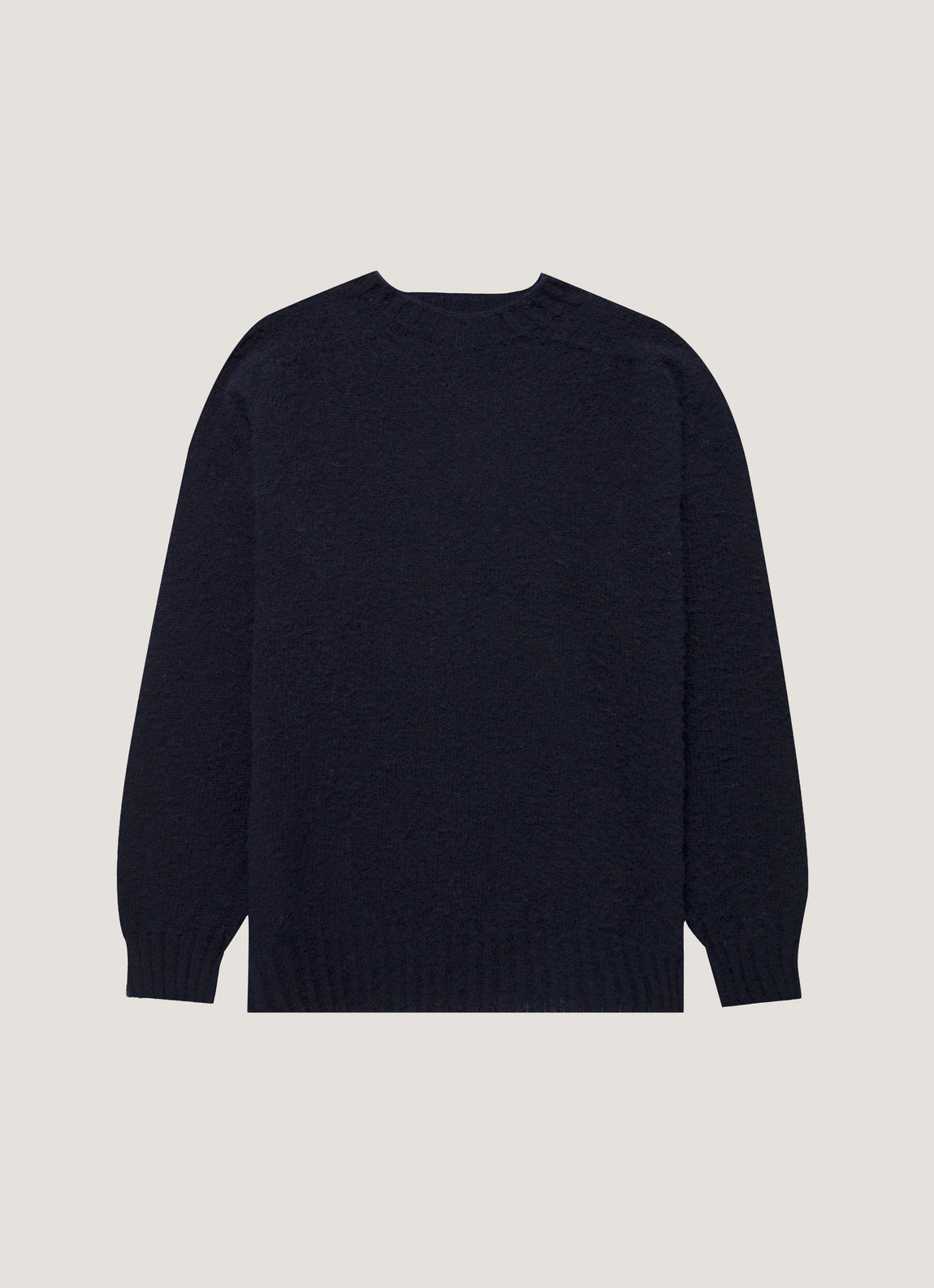 Men's Shetland Crew Neck Jumper in Navy