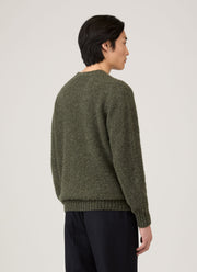 Men's Shetland Crew Neck Jumper in Sea Moss