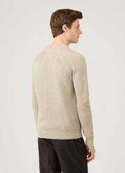 Men's Ribbed Jumper in Mink