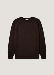 Men's Ribbed Jumper in Truffle